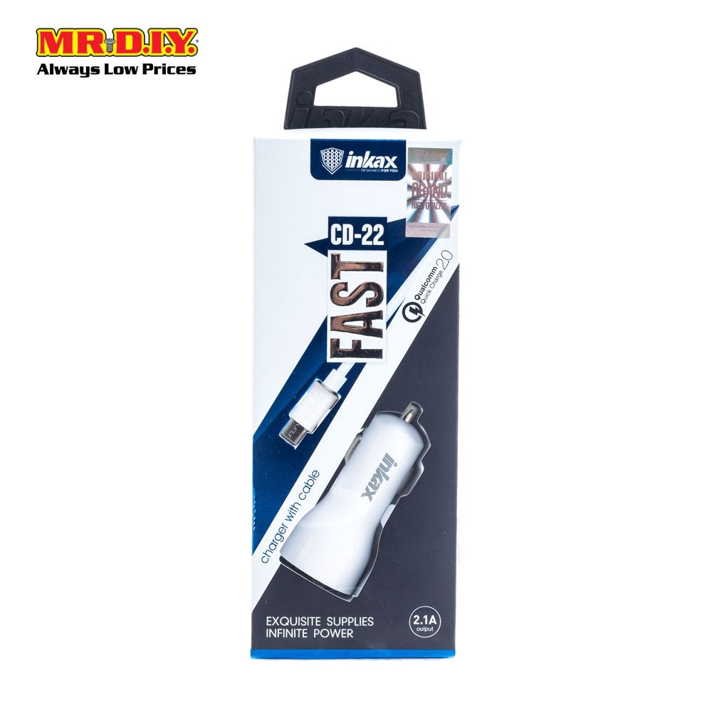 INKAX CD-22 Fast Charger with Cable (White) | Shopee Malaysia