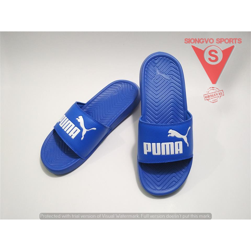 blue puma slides