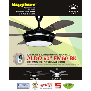 Sapphire Glorgina 56 Ceiling Fan Fm5626 Shopee Malaysia