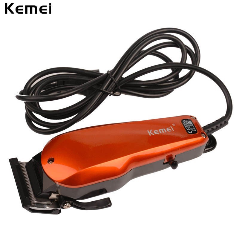 Kemei Professional Wire Electric Hair Clipper for Barber Powerful Corded Haircut Tool Adjustable Blade KM-9012