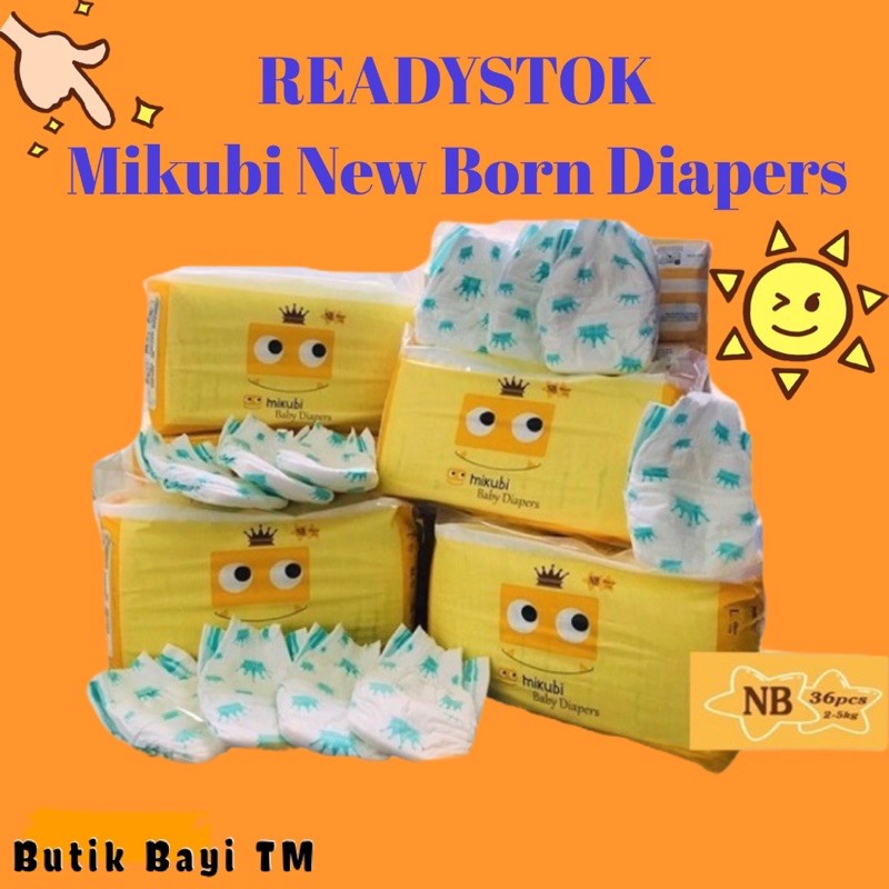 mikubi new born diapers 100 soft and comfortable Shopee Malaysia