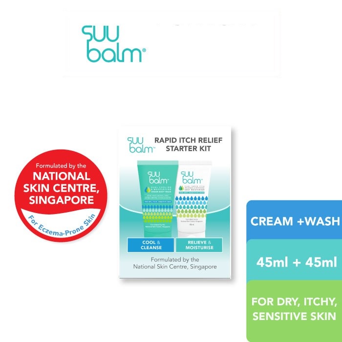 Suu Balm Rapid Itch Relief Starter Kit 45ml - For Dry, Itchy, Sensitive Skin
