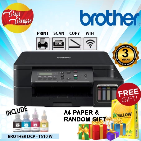 [FREEGIFT] BROTHER DCP-T310 / DCP- T510 W 3 IN1 PRINTER REFILL INK TANK ...