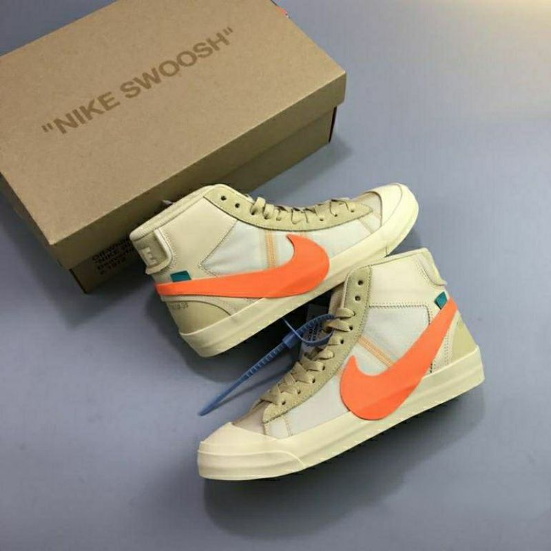 Nike Blazer Mid X Off White All Halows Eve Shopee Malaysia