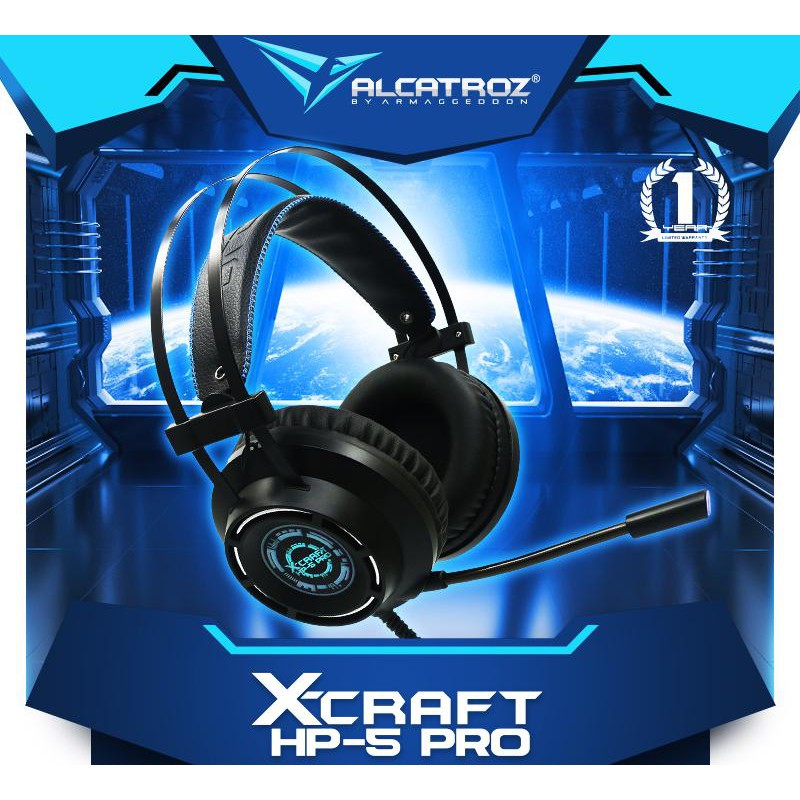 Alcatroz XCRAFT HP 5 PRO GAMING HEADSET HEADPHONE 7.1 SURROUND SOUND