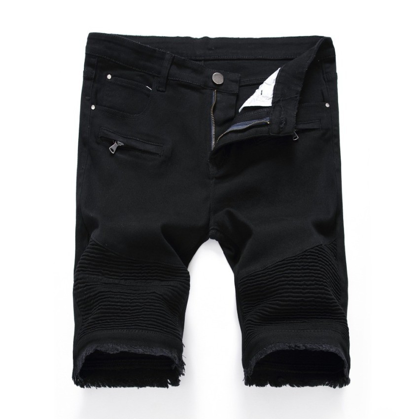 black ripped jeans shorts mens