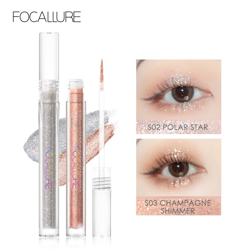 Focallure Starlight Liquid Eyeshadow High Pigment 5 Colors Eye Shades ...