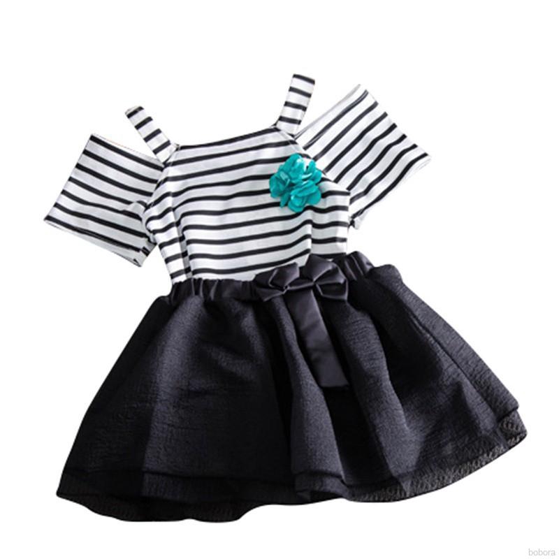 Toddler Kids Baby Girls Summer Outfits Clothes T-shirt Tops+Dress Skirt 2PCS Set
