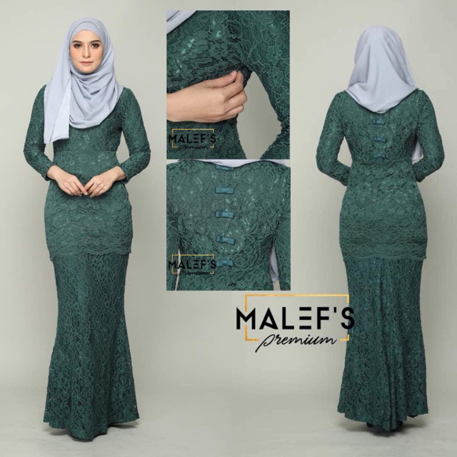 20 Koleski Terbaru Lace Emerald  Green  Lace Design Baju  