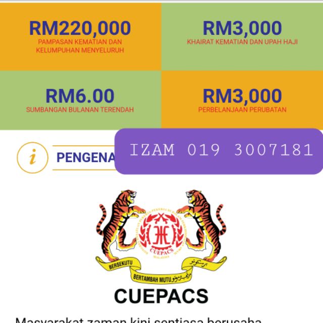 Takaful Kemalangan Diri Cuepacs Pa Penjawat Awam Shopee Malaysia