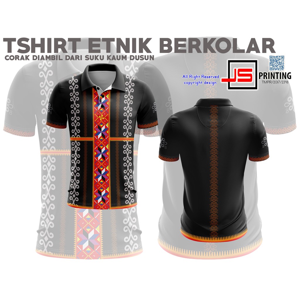 BAJU TRADISIONAL TSHIRT ETNIK SABAH | Shopee Malaysia