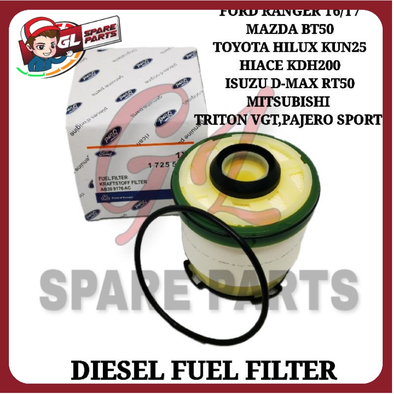 (MERDEKA PROMO) FUEL FILTER FORD RANGER T6 T7,MAZDA BT50,HILUX,KDH200 ...