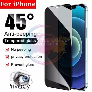 iPhone 11 12 13 Pro Max Mini XR 6 6s 6 Plus 7 8 7 Plus SE X XS XS Max Compatible Anti Spy Privacy Screen Tempered Glass