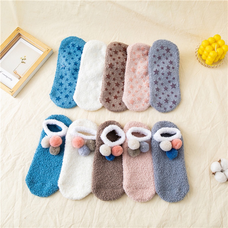 Women Fuzzy Slipper Socks Anti-Slip Fuzzy Warm Socks Winter Thick Cozy Sock Soft Fluffy Socks for Home Sleeping Indoor Socks