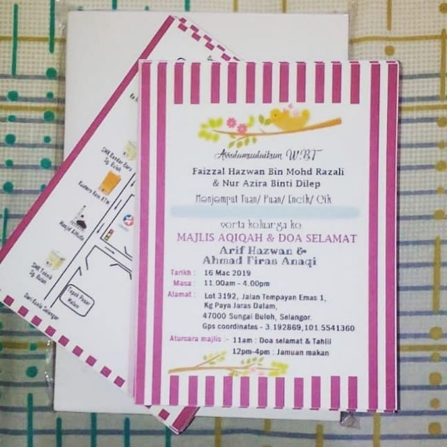 Kad Jemputan Invitation Card 50 Pcs Shopee Malaysia