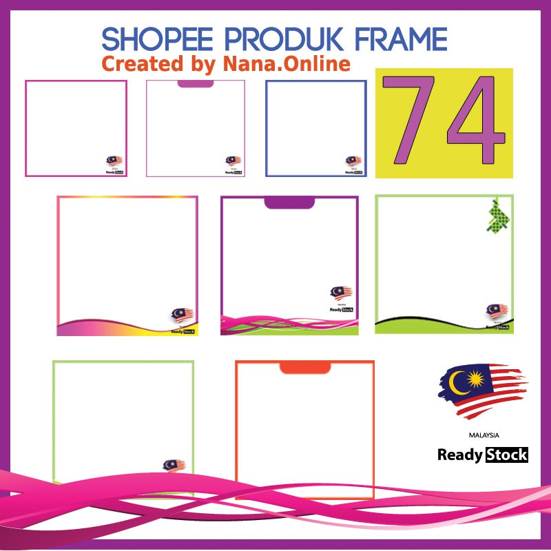 74 Simple Shopee Product Frame Template in PNG Transparent Background