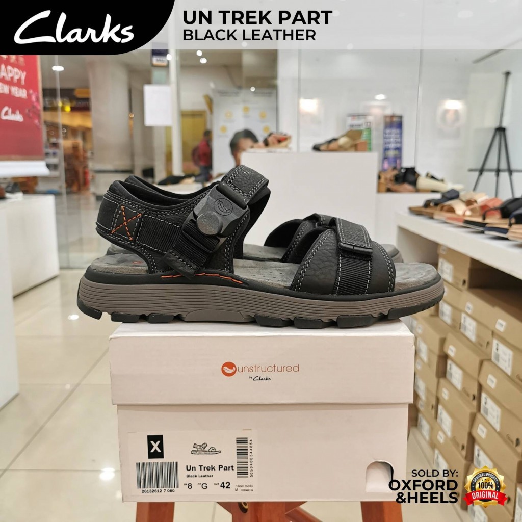 Bedøvelsesmiddel nuance Republikanske parti Clarks Un Trek Part Black Leather Men Magnetic Casual Cushion Soft  Comfortable Sandal Lelaki (Original) | Shopee Malaysia