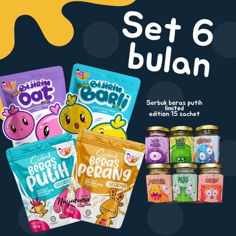 Set Combo 6 Bulan Makanan Bayi Baby Food Savory Baby Perasa Baby ...