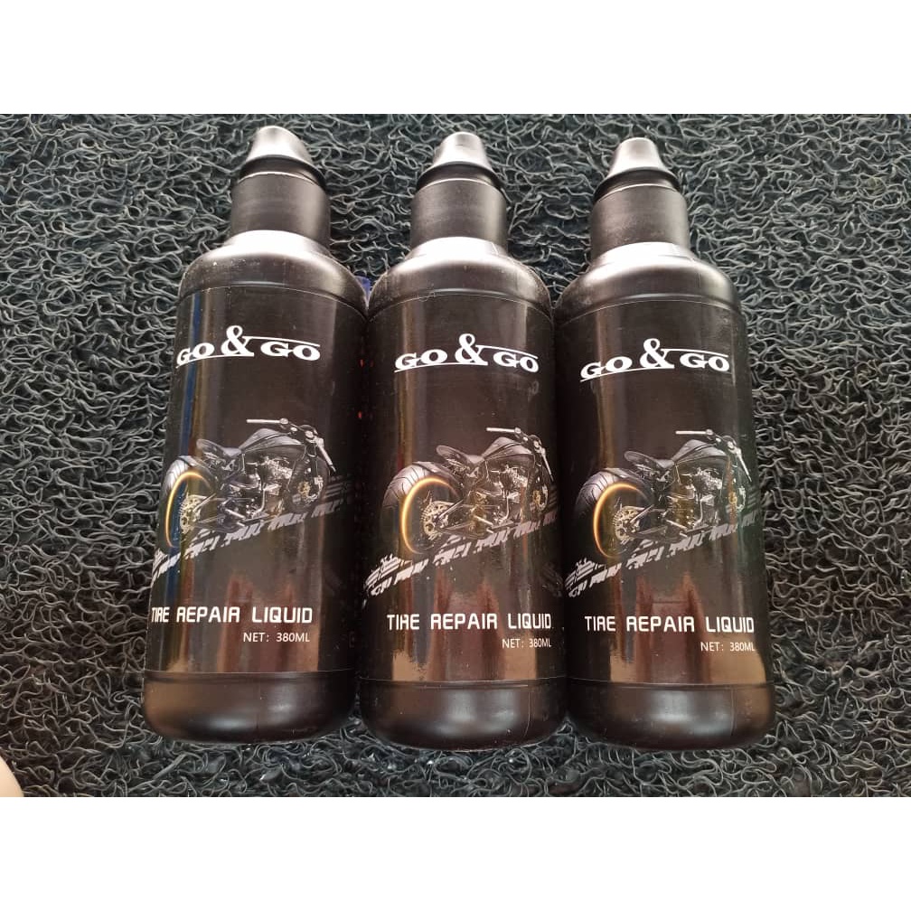 CT MOTOR GO&GO TIRE REPAIR LIQUID 380ML BLACK NEW PACKAGING Shopee