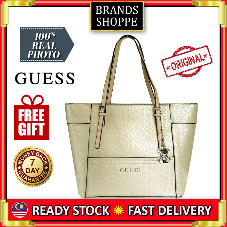 guess champagne bag