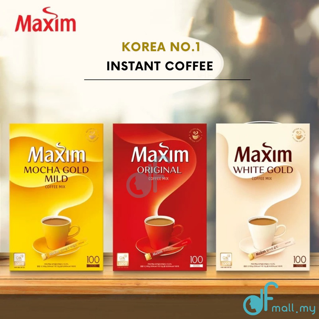 Korea Maxim Instant Coffee Mix Sticks 20sticks Box Mocha Gold White Gold Original Decaffeinated