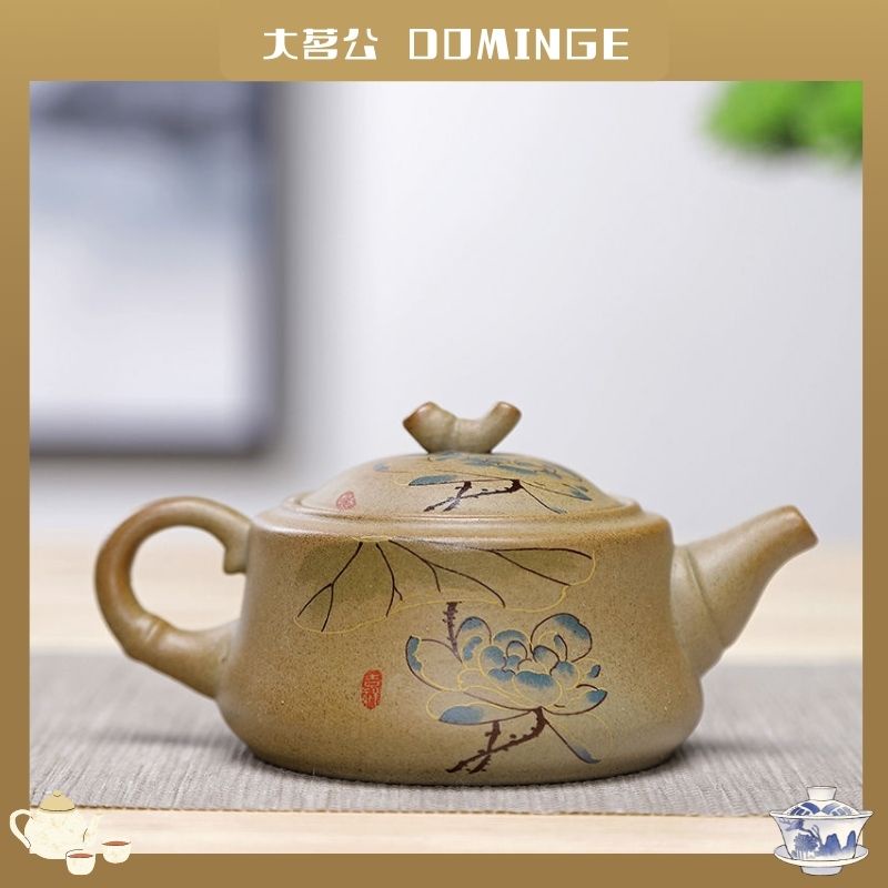 ☕热卖☕粗陶茶壺 陶瓷家用 茶壶复古色 手把壶 老岩泥茶壶【hot sale】Coarse pottery teapot, ceramic household teapot, antique color handle pot, old rock clay teapot