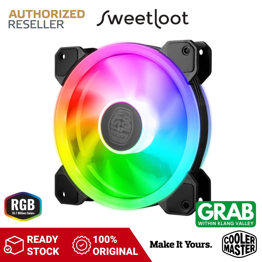 Cooler Master MasterFan MF120 S3 ARGB 120mm PWM Case Fan Triple Loop 5v ...