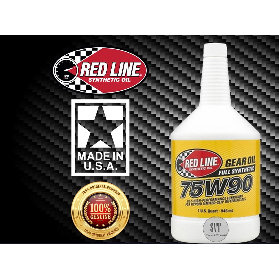 RED LINE SYNTHETIC OIL 75W90 GL-5 GEAR OIL REDLINE