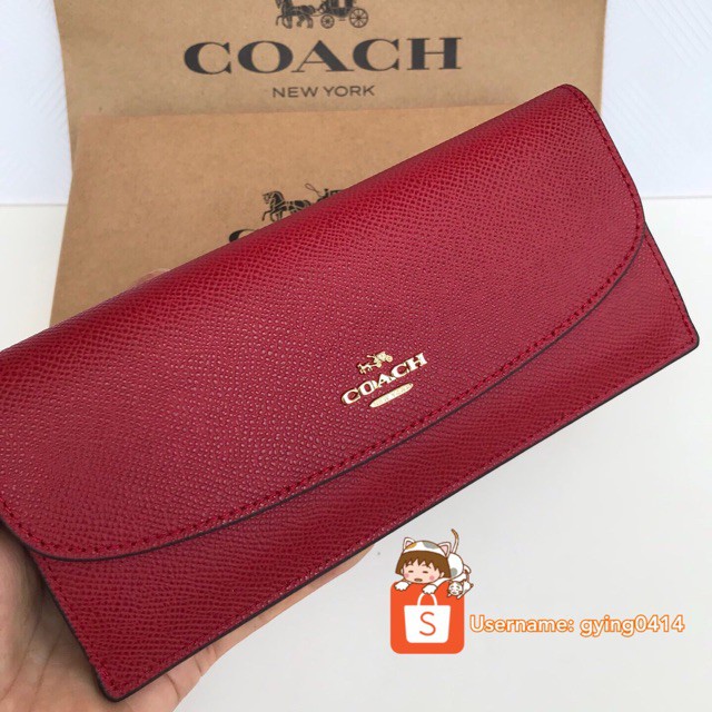 red coach wallet