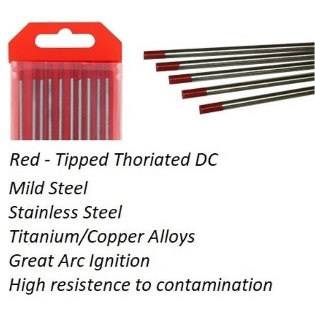 [Ready-Stock] 2.4*150mm Red Tip TIG Welding Tungsten Electrode 2% ...