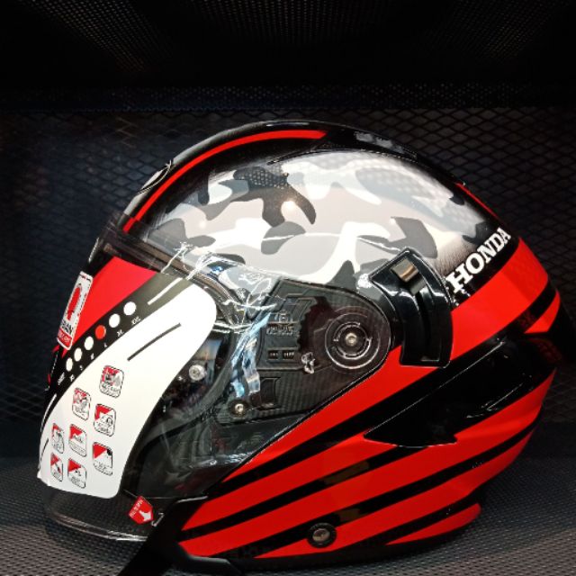 Helmet Kyt Nfj Honda Camo Shopee Malaysia