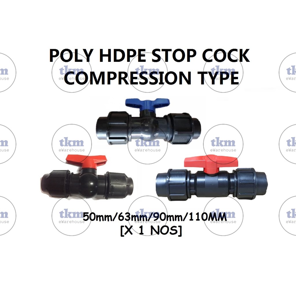 Stopcock Ball Valve Lock for PE Pipe PN4 16 20 MM with 1/2" 3/4" IG 