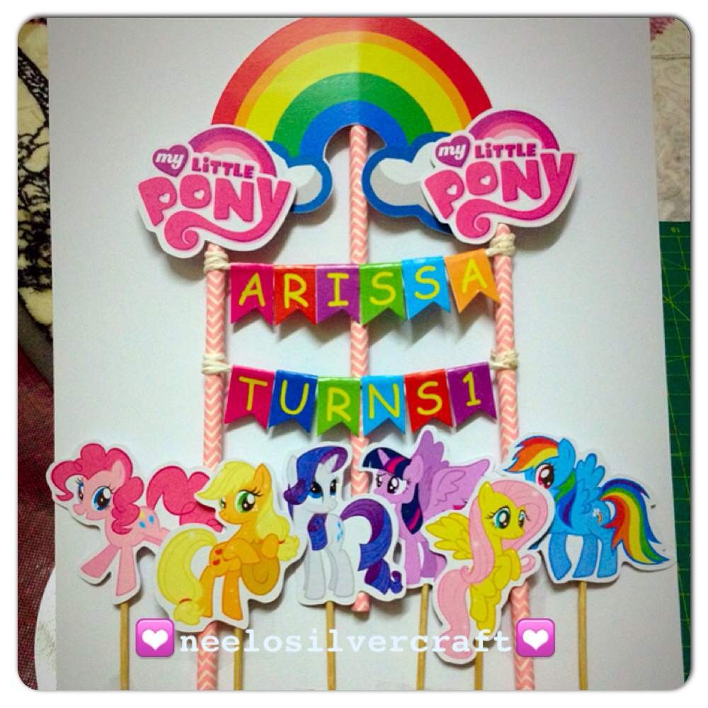 My Little Pony Cake Topper Birthday Party Shopee Malaysia