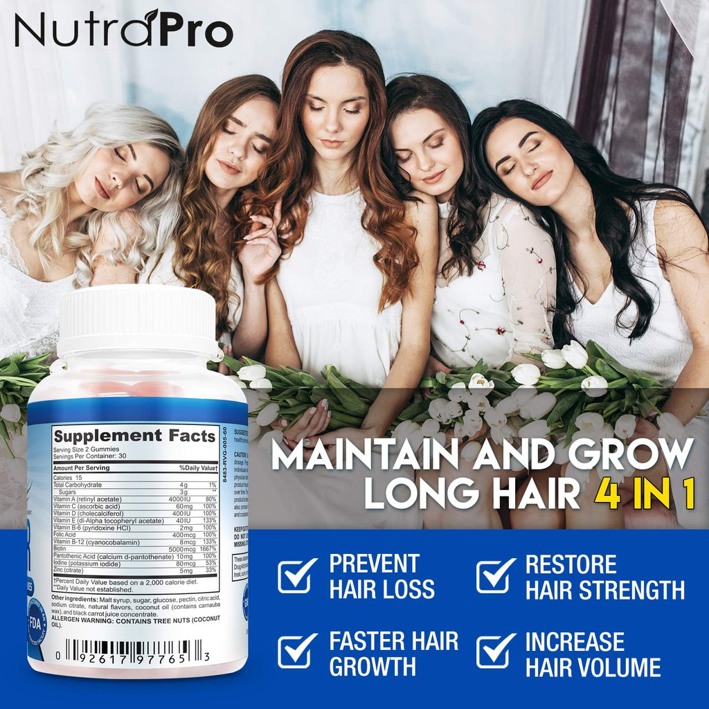 Long Hair Gummies ??Anti-Hair Loss Supplement for Fast Hair Growth of Weak,  Thinning Hair ??Grow Long Thick Hair & Increase Hair Volume with Biotin And  10 Other  Men And Women. |