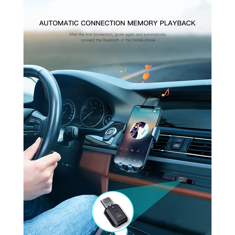 (Malaysia Stock) Mini Car Bluetooth 5.1 FM01 Transmitter Receiver Auto Wireless Audio For Car Fm Radio Handsfree Call USB Power Car Kit