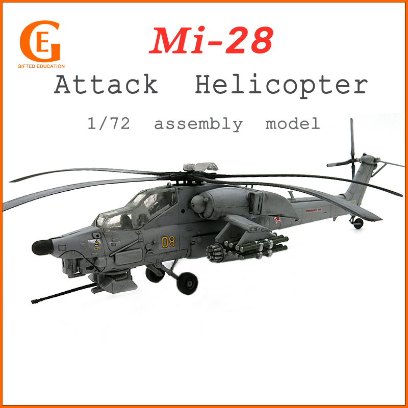 1/72 Plane Model Mi-28 Havoc Anti-Tank Attack Helicopter Military Assembly Model Toys Gift