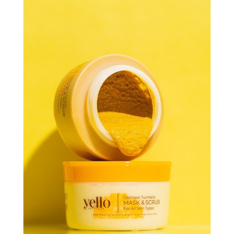 Download Ready Stock Yello Skincare Oatmeal Turmeric Face Mask Scrub Snowmeric Brightening Serum Trial Shopee Malaysia PSD Mockup Templates