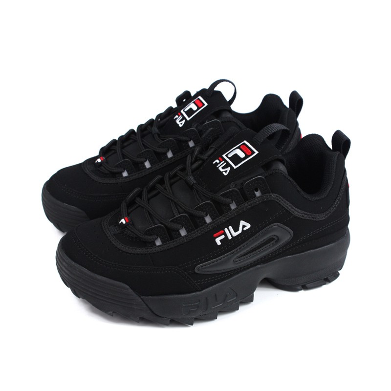fila chunky shoes black