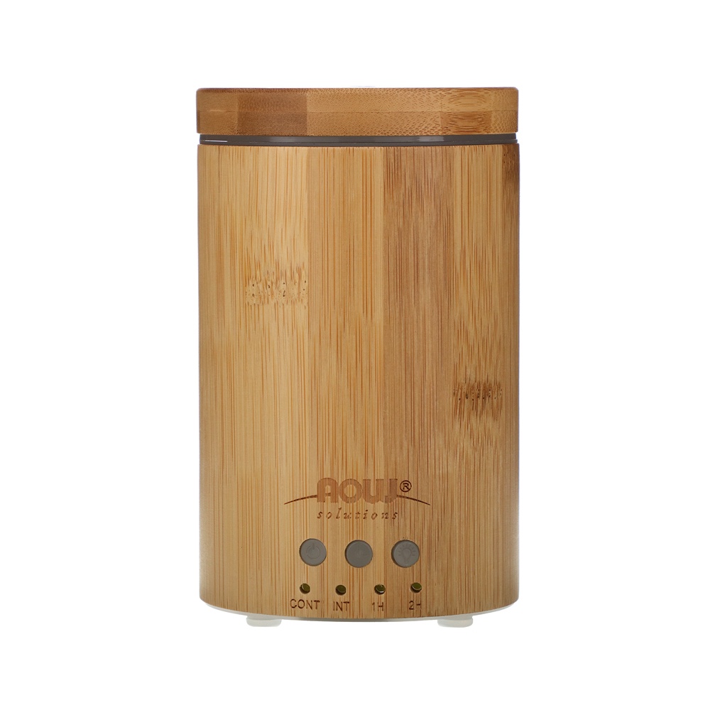 NOW Essential Oils Ultrasonic Real Bamboo Aromatherapy Oil Diffuser