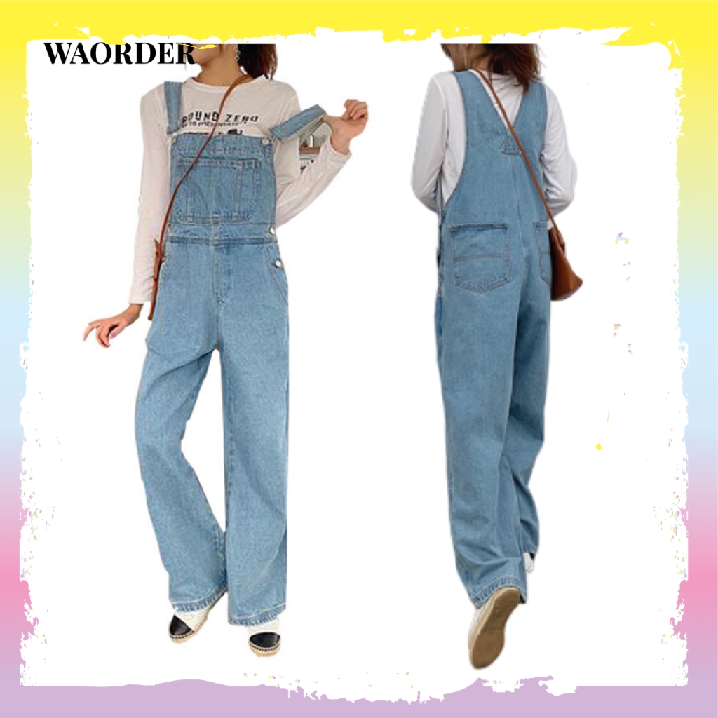 wide leg jeans jumpsuit