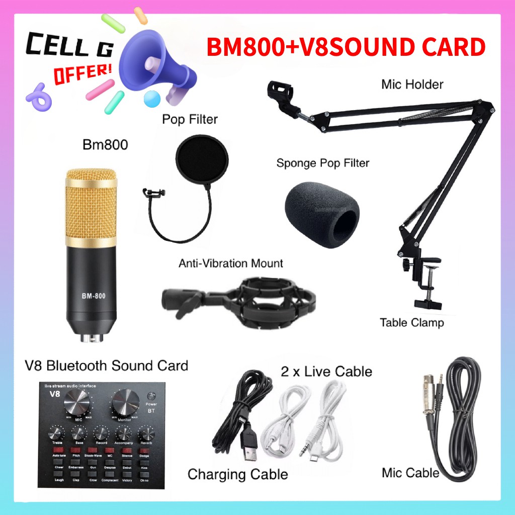 BM800 Microphone Studio Recording Kits BM800 Condenser Microphone with