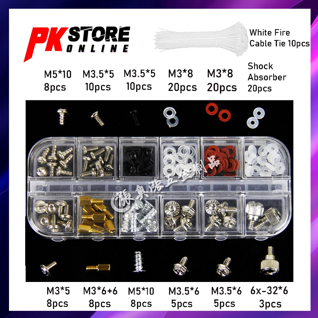 DRELD M3 COMPUTER SCREW KIT, DESKTOP SCREWS AND ACCESSORIES FOR