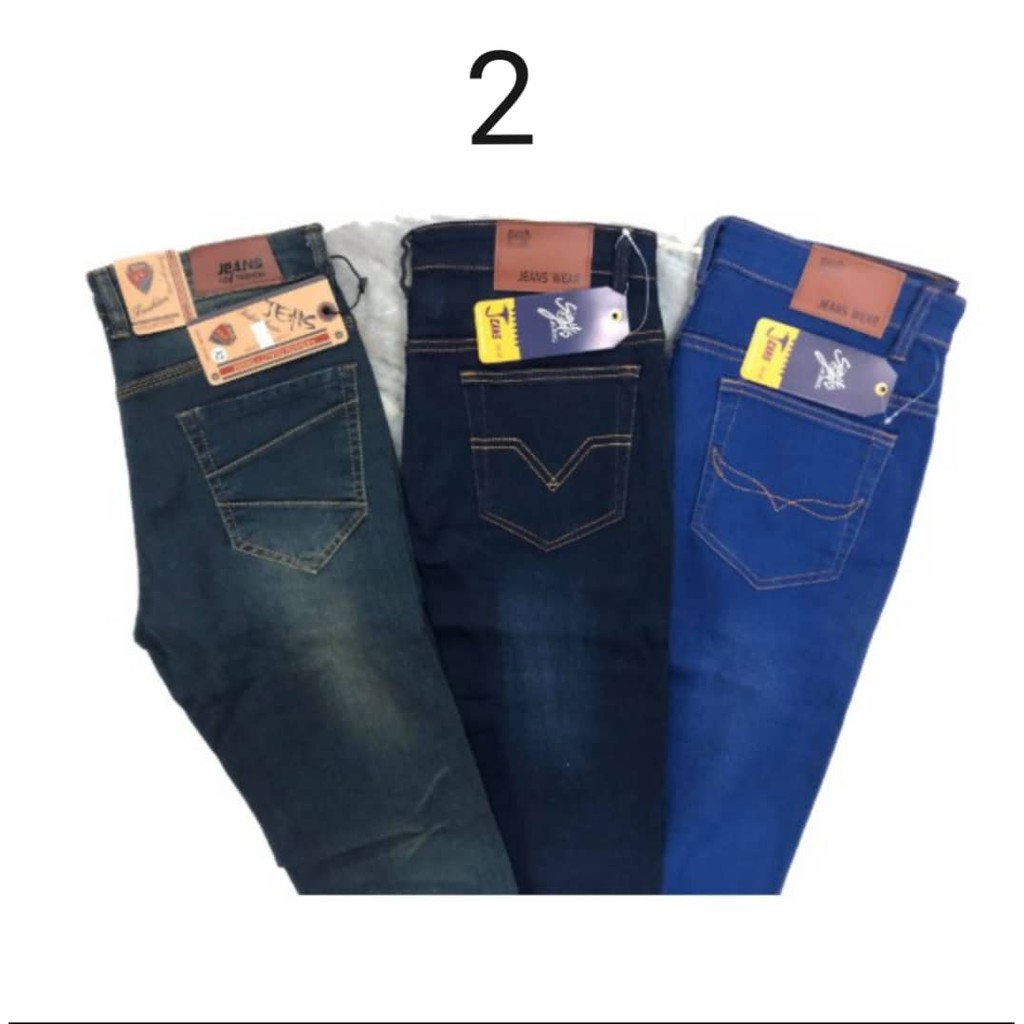 (2) MEN'S DENIM JEANS SELUAR JEANS LELAKI 2 Shopee Malaysia