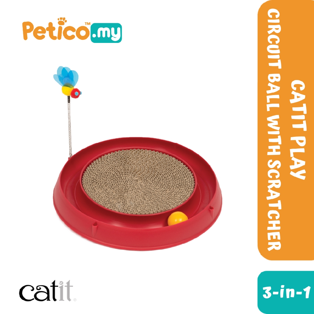 Catit Play 3 in 1 Circuit Ball Toy with Scratch Pad