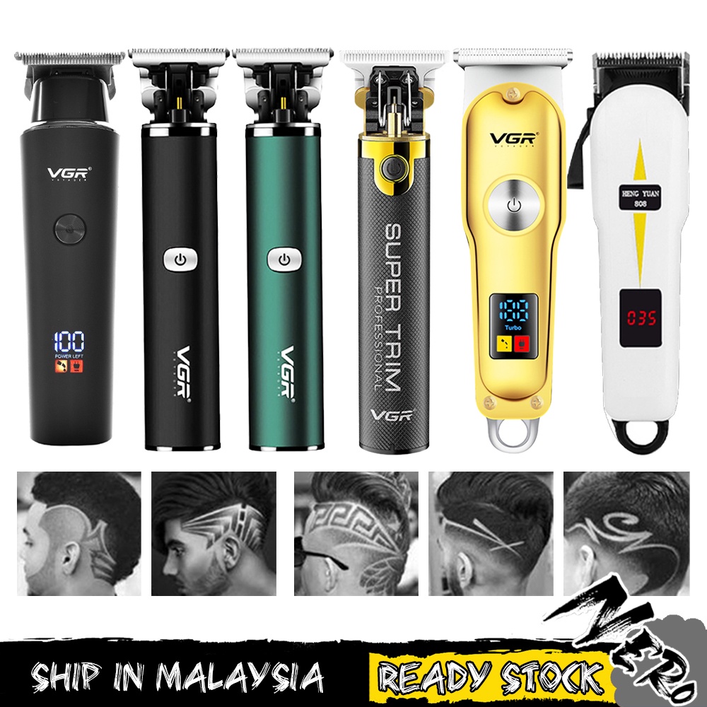 【Local Ready Stock】【NERO】HAIR TRIMMER VGR Hair Clipper Rechargeable Men Beard Cutting Machine shaver cordless cut rambut