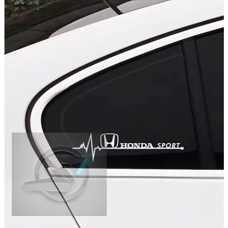 (Ready Stock)S251 2pcs Heartbeat Honda Sport For Universal Car Vinyl Decal Sticker Shopee