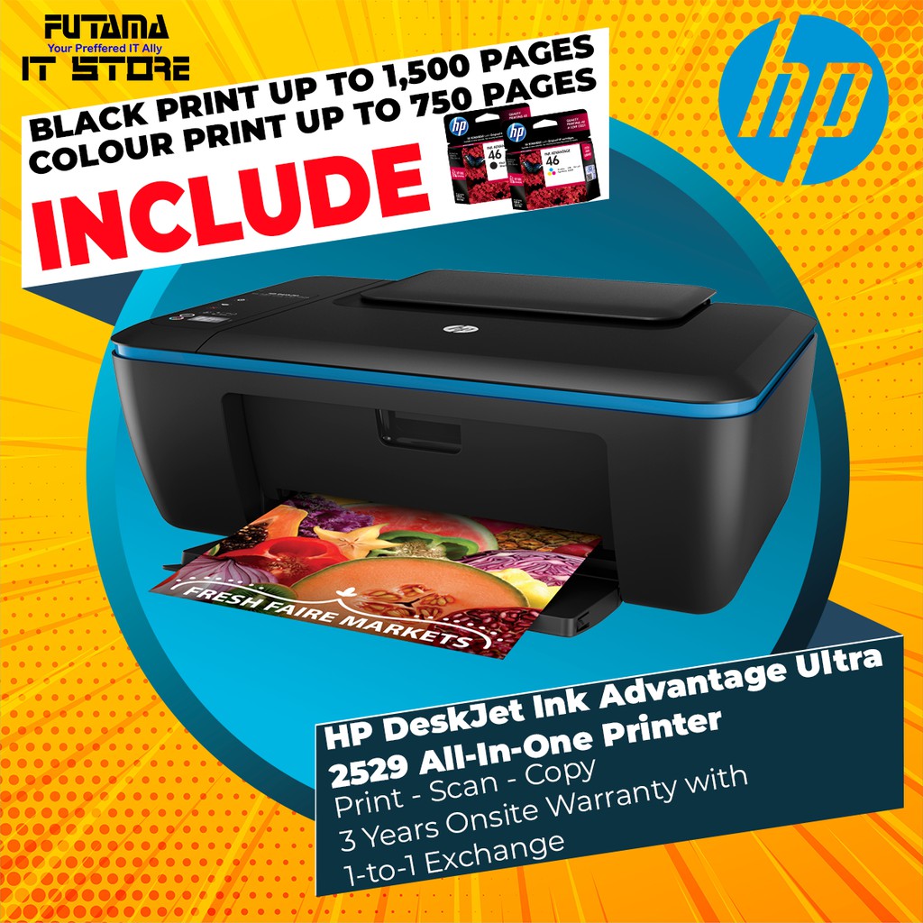 Hp Deskjet Ink Advantage Ultra 2529 All In One Printer K7w98a Shopee Malaysia 