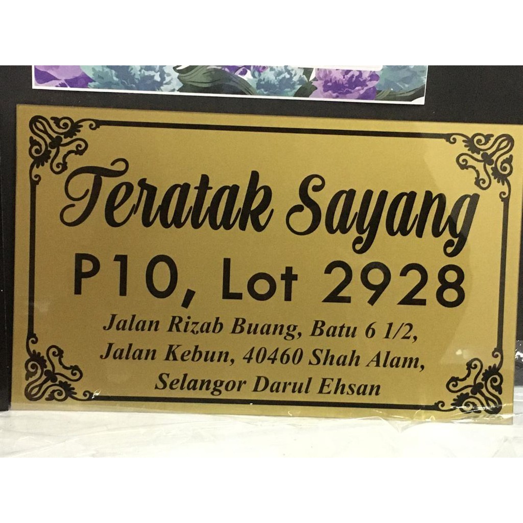 Terlaris Papan Tanda Alamat Rumah Address Home Signage Shopee Malaysia