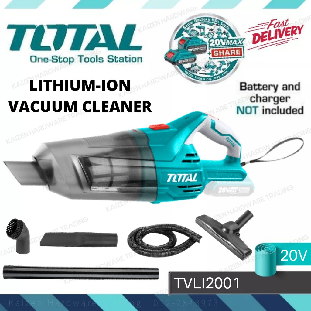 TOTAL TVLI2001 20V LITHIUMION CORDLESS VACUUM CLEANER Shopee Malaysia