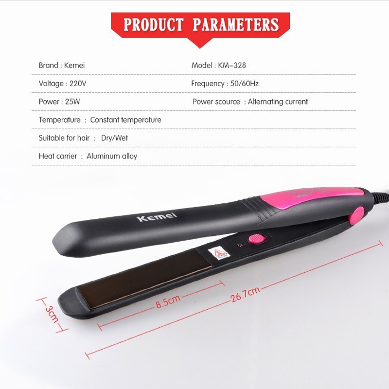 Hair Flat Iron Electric Hair Straightener Fast Heated Hair Styling